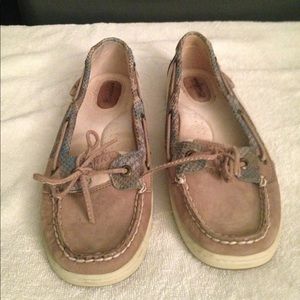 Preowned Sperry top-sider leather and canvas